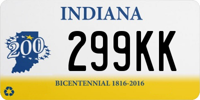 IN license plate 299KK