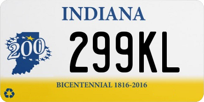 IN license plate 299KL