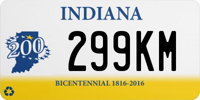 IN license plate 299KM