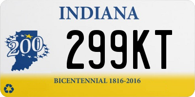 IN license plate 299KT