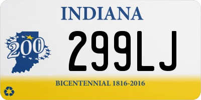 IN license plate 299LJ