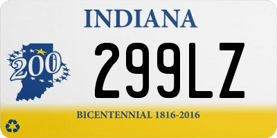 IN license plate 299LZ