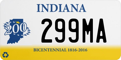 IN license plate 299MA