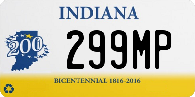 IN license plate 299MP