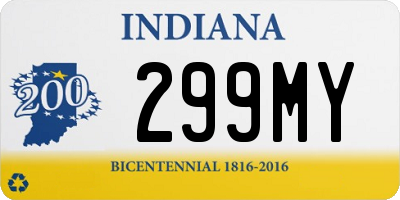 IN license plate 299MY