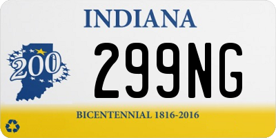 IN license plate 299NG