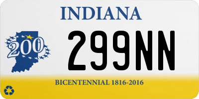 IN license plate 299NN