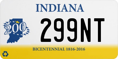 IN license plate 299NT