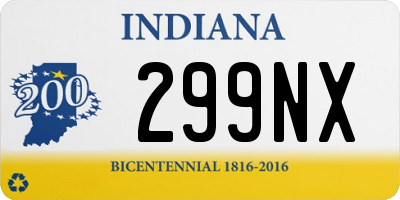 IN license plate 299NX