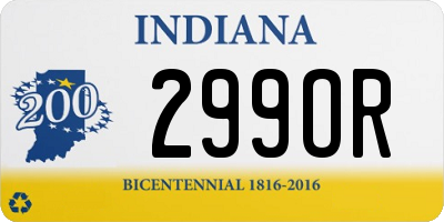 IN license plate 299OR