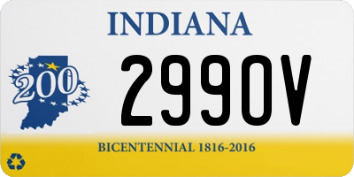 IN license plate 299OV