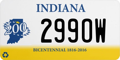 IN license plate 299OW