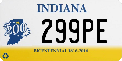 IN license plate 299PE