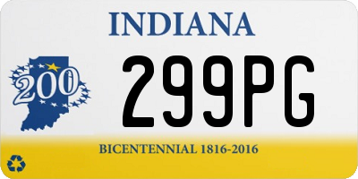 IN license plate 299PG