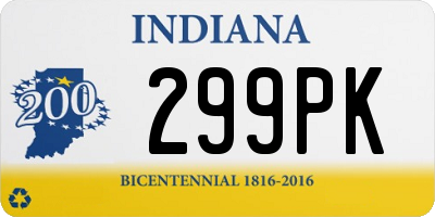 IN license plate 299PK