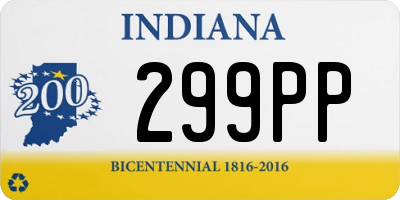 IN license plate 299PP