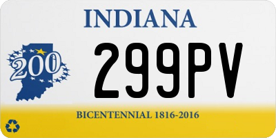 IN license plate 299PV