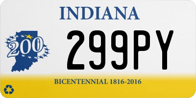 IN license plate 299PY