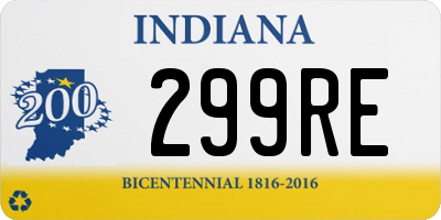 IN license plate 299RE