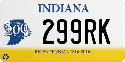 IN license plate 299RK