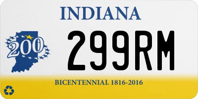 IN license plate 299RM