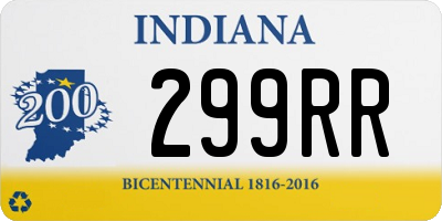 IN license plate 299RR