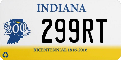 IN license plate 299RT