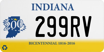 IN license plate 299RV