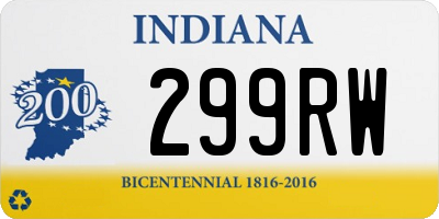 IN license plate 299RW