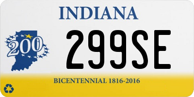 IN license plate 299SE