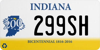 IN license plate 299SH