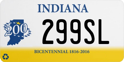 IN license plate 299SL