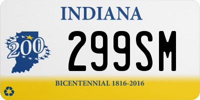 IN license plate 299SM