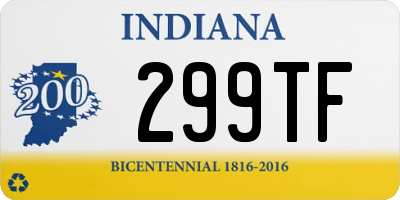 IN license plate 299TF