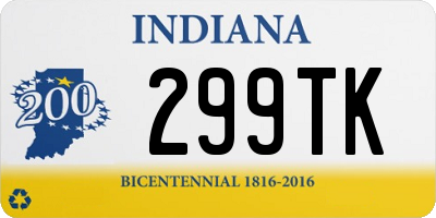 IN license plate 299TK