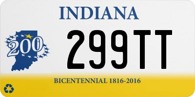 IN license plate 299TT