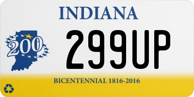 IN license plate 299UP