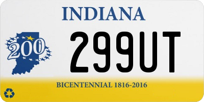 IN license plate 299UT