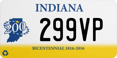 IN license plate 299VP