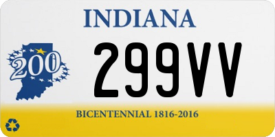 IN license plate 299VV