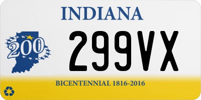 IN license plate 299VX