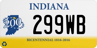 IN license plate 299WB