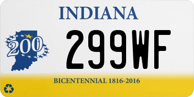 IN license plate 299WF