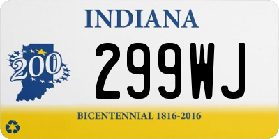 IN license plate 299WJ