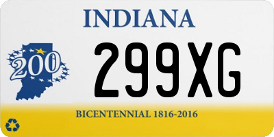 IN license plate 299XG