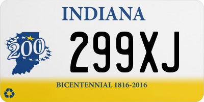 IN license plate 299XJ