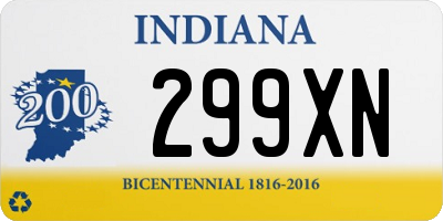 IN license plate 299XN