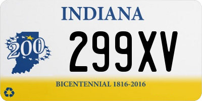 IN license plate 299XV