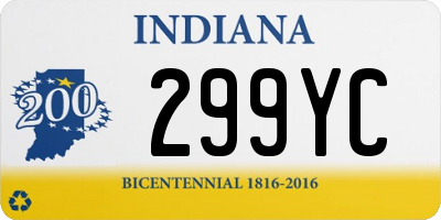 IN license plate 299YC