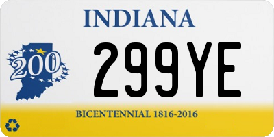 IN license plate 299YE